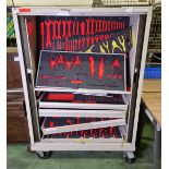 Roller tool cabinet - 3 drawers & 1 shelf - W 1150 x D 520 x H 1650mm