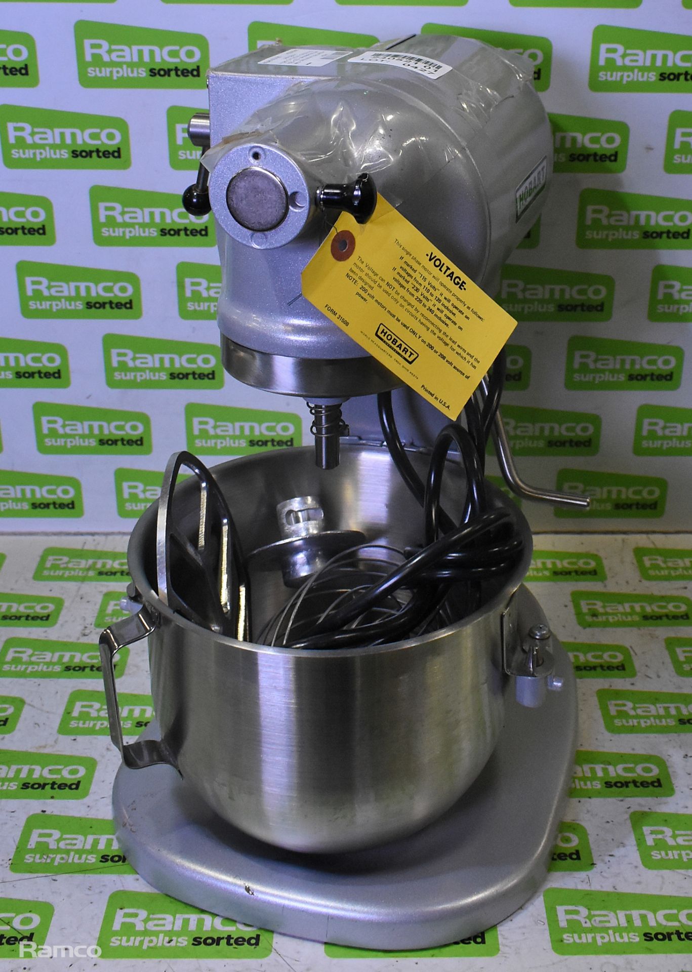 Hobart N50 small food mixer with accessories - 100-120V - 1ph - 60Hz - W 270 x D 380 x H 430mm - Image 2 of 10