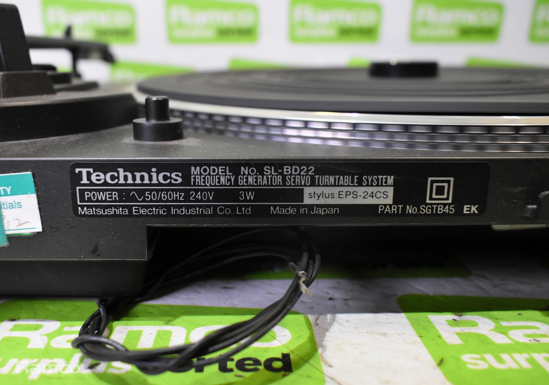 Technics SL-BD22 Automatic turntable system, Technics FG servo SL-BD22 automatic turntable system - Image 12 of 12