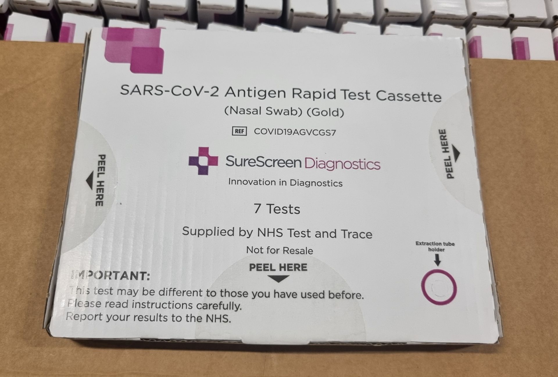 14x boxes of SureScreen Diagnostics SARS-CoV-2 antigen rapid test swabs - 392 tests/cartons per box - Image 4 of 4