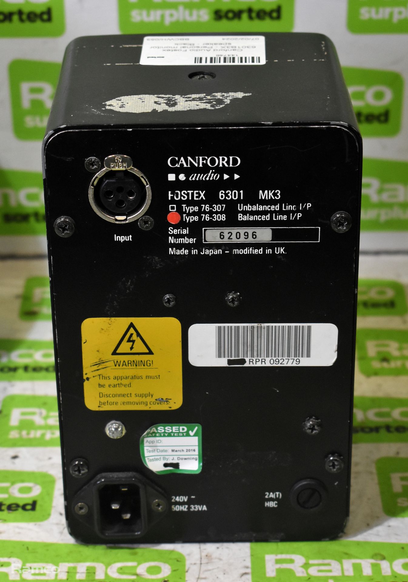 2x Canford Audio Fostex 6301B3X personal monitor speakers - Black - Bild 5 aus 5