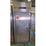 LEC CLGN 700ST stainless steel single door upright freezer - W 740 x D 840 x H 2000mm