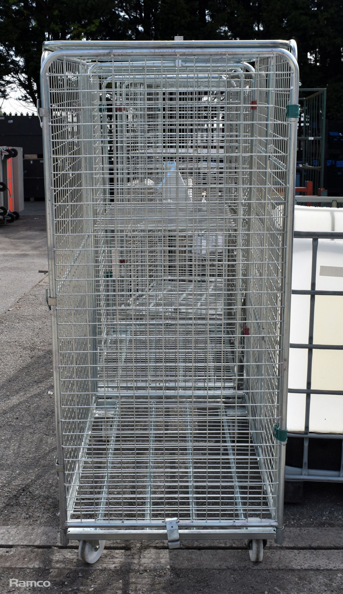 Mobile metal cage trolley - W 1200 x D 830 x H 1855mm - Image 3 of 3