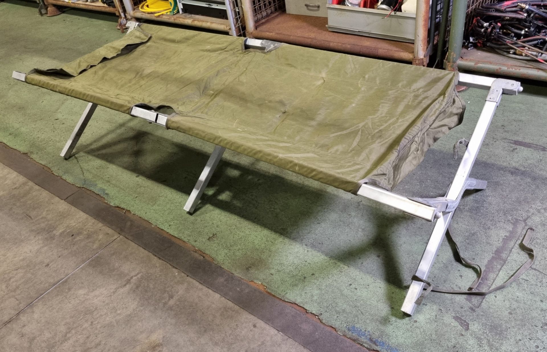 6x folding field cots - L 1900 x W 700 x H 450mm - SPARES OR REPAIRS - Image 4 of 5