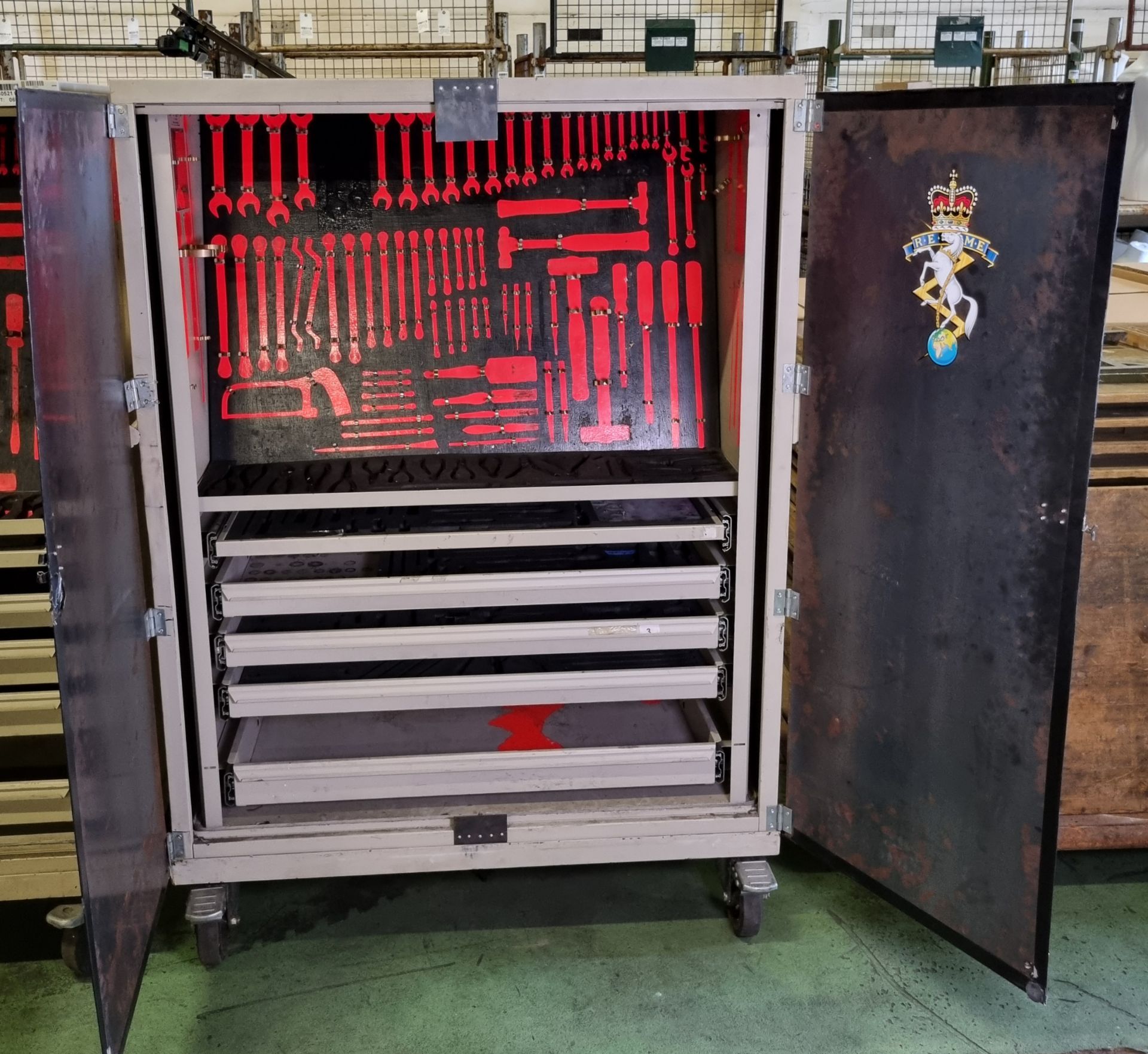 Mobile maintenance tool cabinet - L 1250 x W 550 x H 1650mm - Image 2 of 5