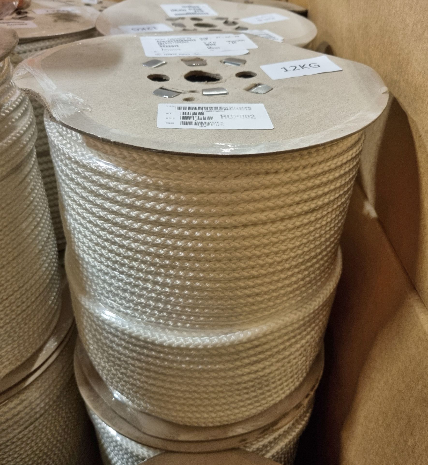 23x reels of white Poly fibrous rope - 22m x 9m, 4x reels of orange buoyant rope - 50 yards - Image 7 of 7