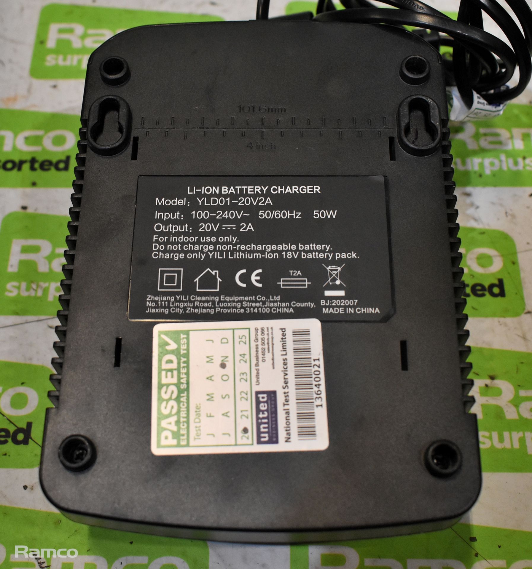 FIMAP E-Spray YLD01-20V2A Li-ion battery charger and YLD02 - 18V 2AH battery - Image 2 of 3