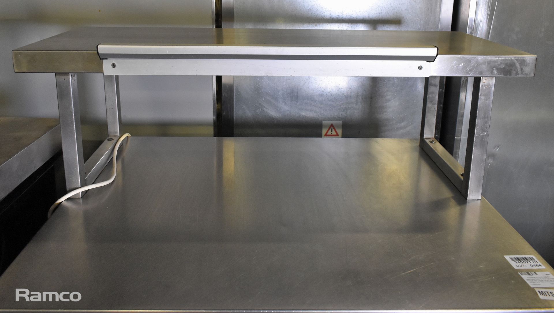Williams H10CT-WB R1 stainless steel 2 door counter fridge with upper shelf panel - Bild 4 aus 5