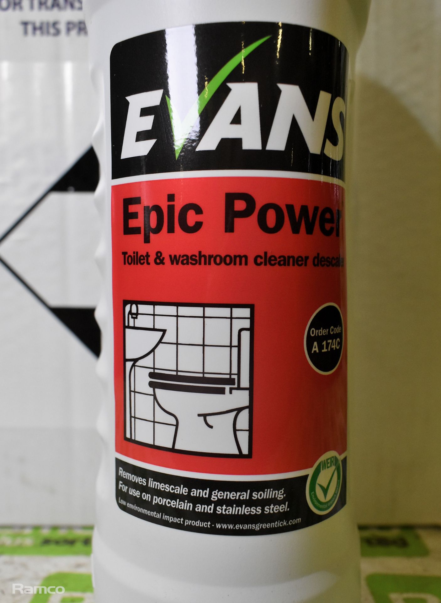 30x 1L bottles of evans epic power toilet and washroom cleaner descaler - Image 5 of 6