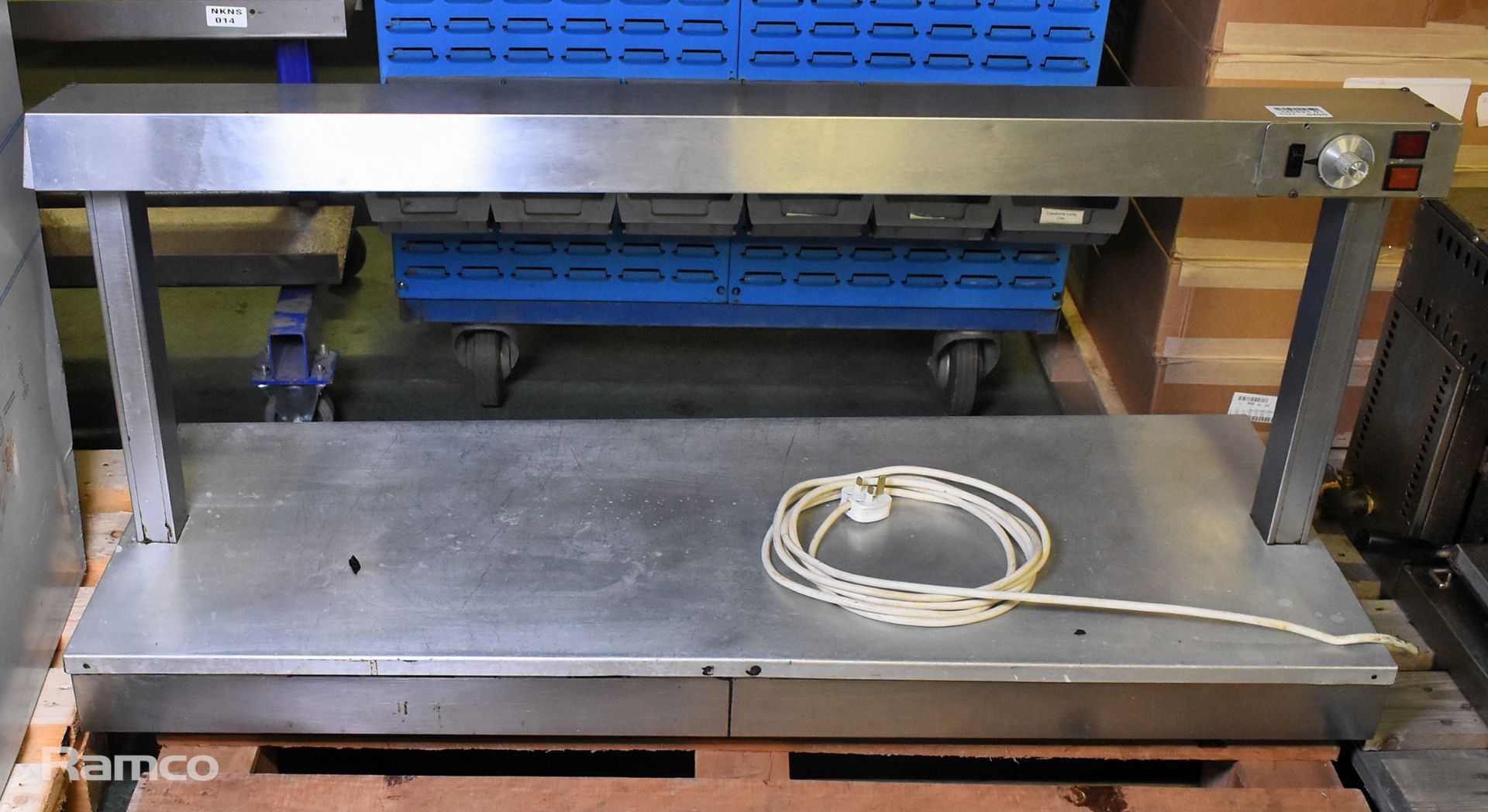 Stainless steel countertop gantry unit - L 1500 x W 500 x D 600mm