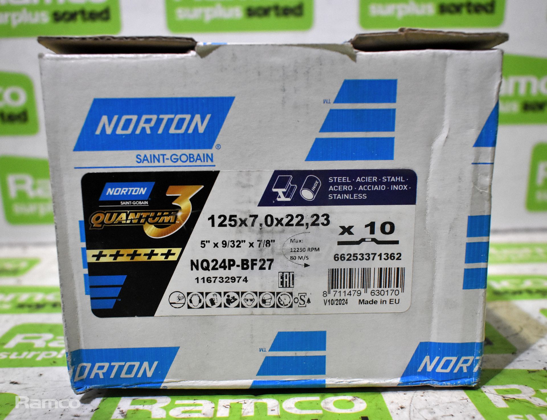 16x boxes of Norton Quantum 3 grinding wheels - 125 x 7.0 x 22.23 - approx 10 wheels per box - Bild 6 aus 7