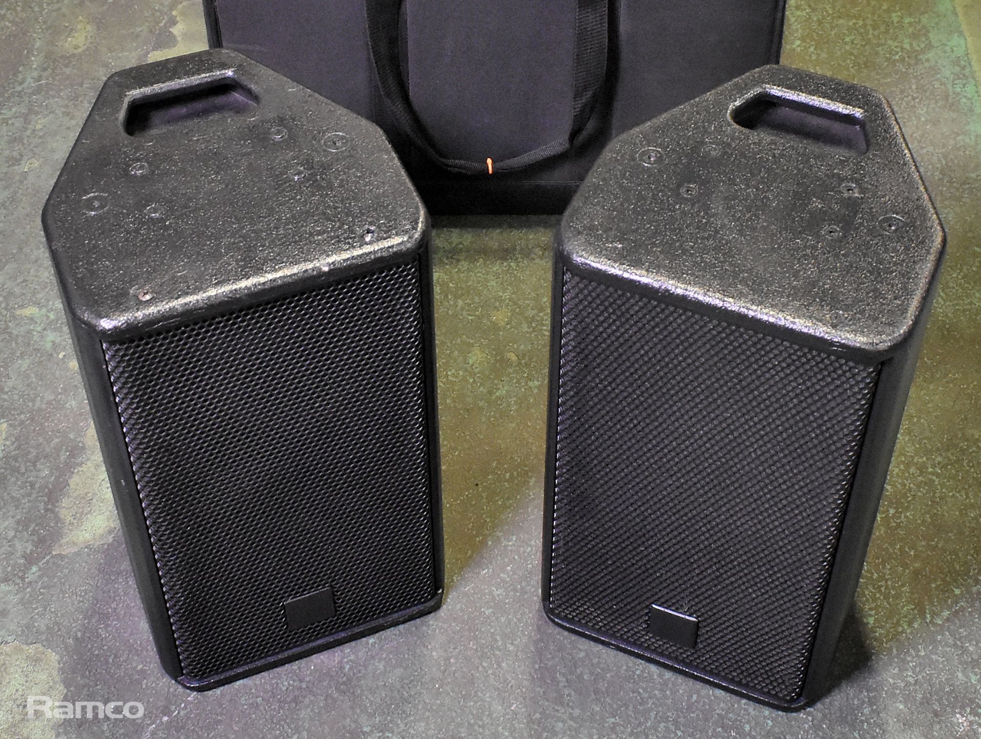 2x Logic LS8 loudspeakers - NL4 connection - recently painted with soft bag - Image 2 of 9