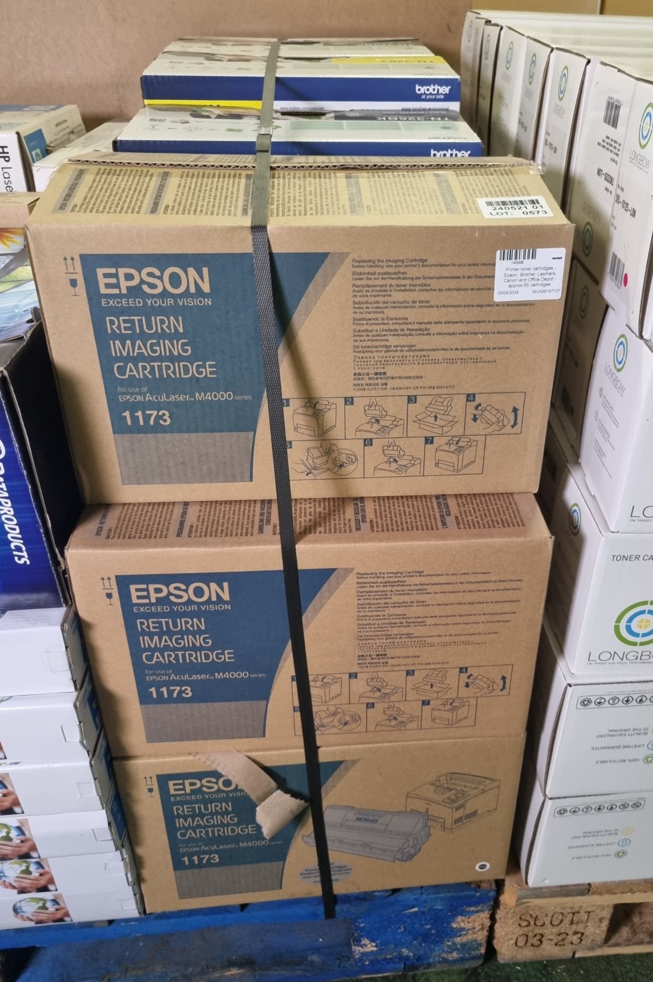 Printer toner cartridges - Epson, Brother, Lexmark, Canon and Office Depot - approx. 65 cartridges - Bild 3 aus 7