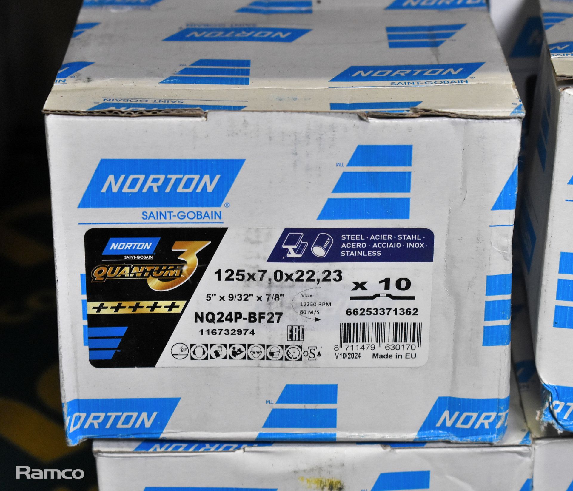 16x boxes of Norton Quantum 3 grinding wheels - 125 x 7.0 x 22.23 - approx 10 wheels per box - Bild 5 aus 7