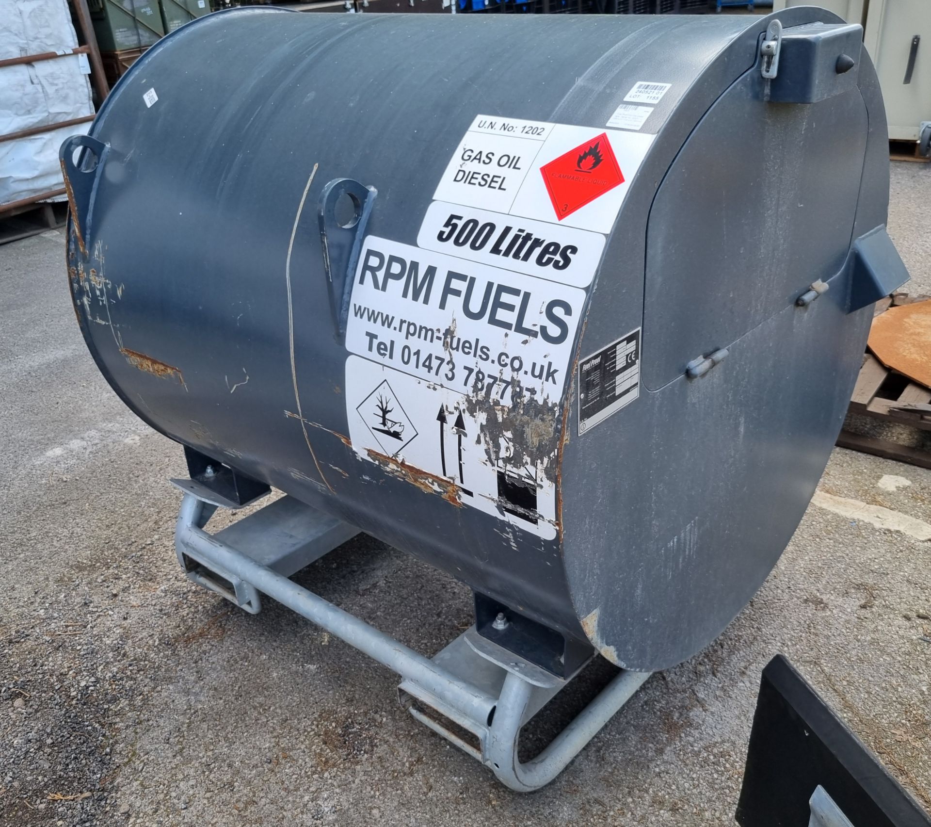 Fuel Proof 500 litre diesel tank - Serial No. 30631 - L 1350 x W 1100 x H 1300mm - Image 2 of 8