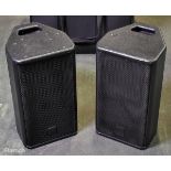 2x Logic LS8 loudspeakers - NL4 connection - recently painted with soft bag