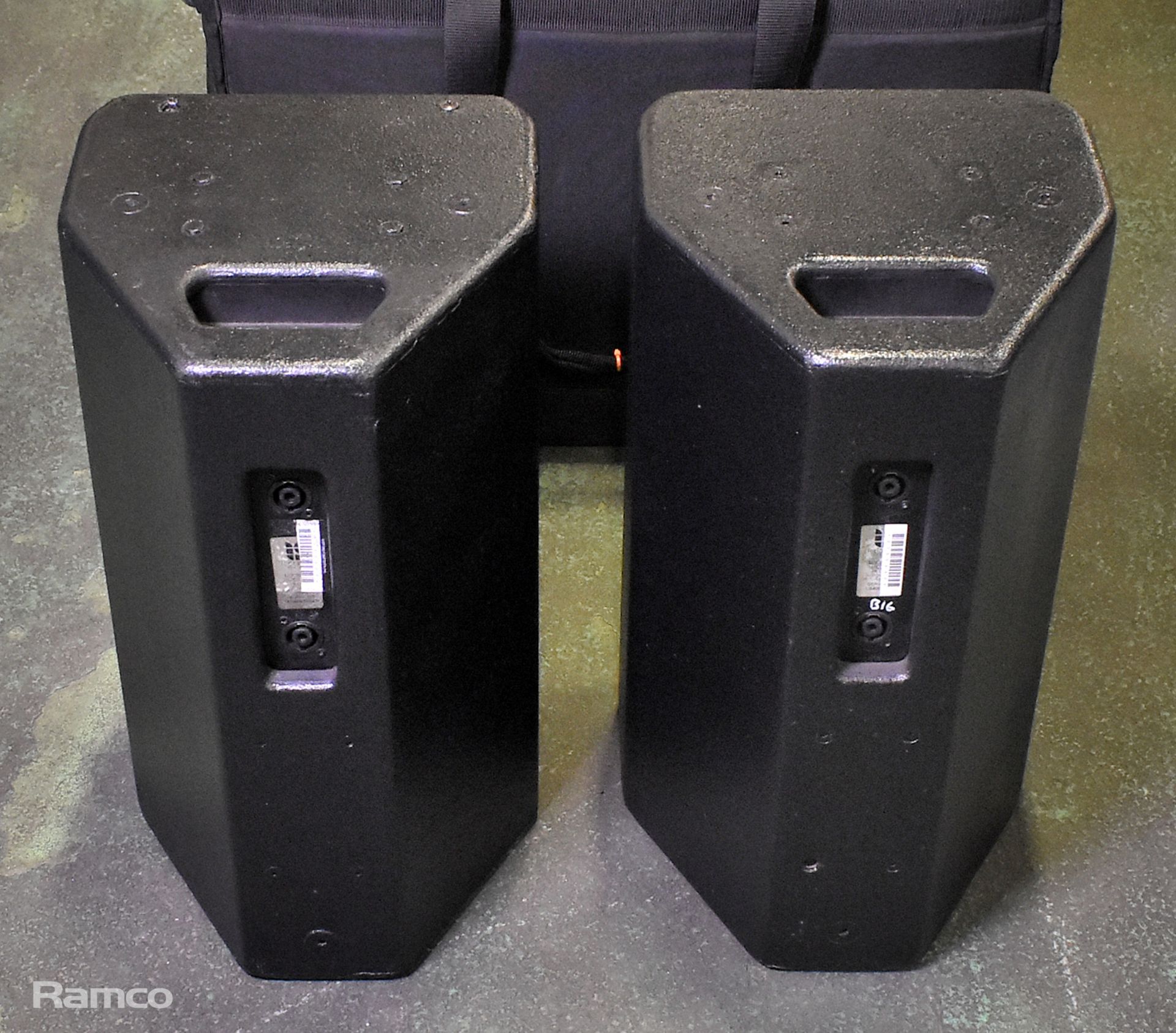 2x Logic LS8 loudspeakers - NL4 connection - recently painted with soft bag - Image 4 of 9