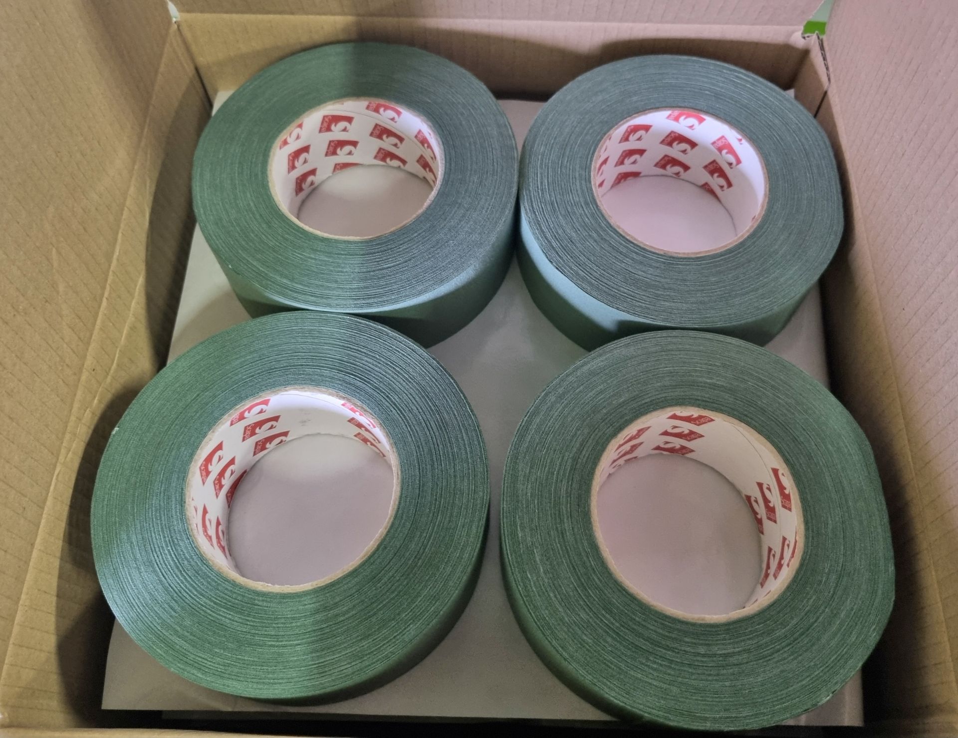 2x boxes of Scapa 3302 uncoated cotton cloth adhesive tape - olive green - 50mm x 50m - Image 4 of 4
