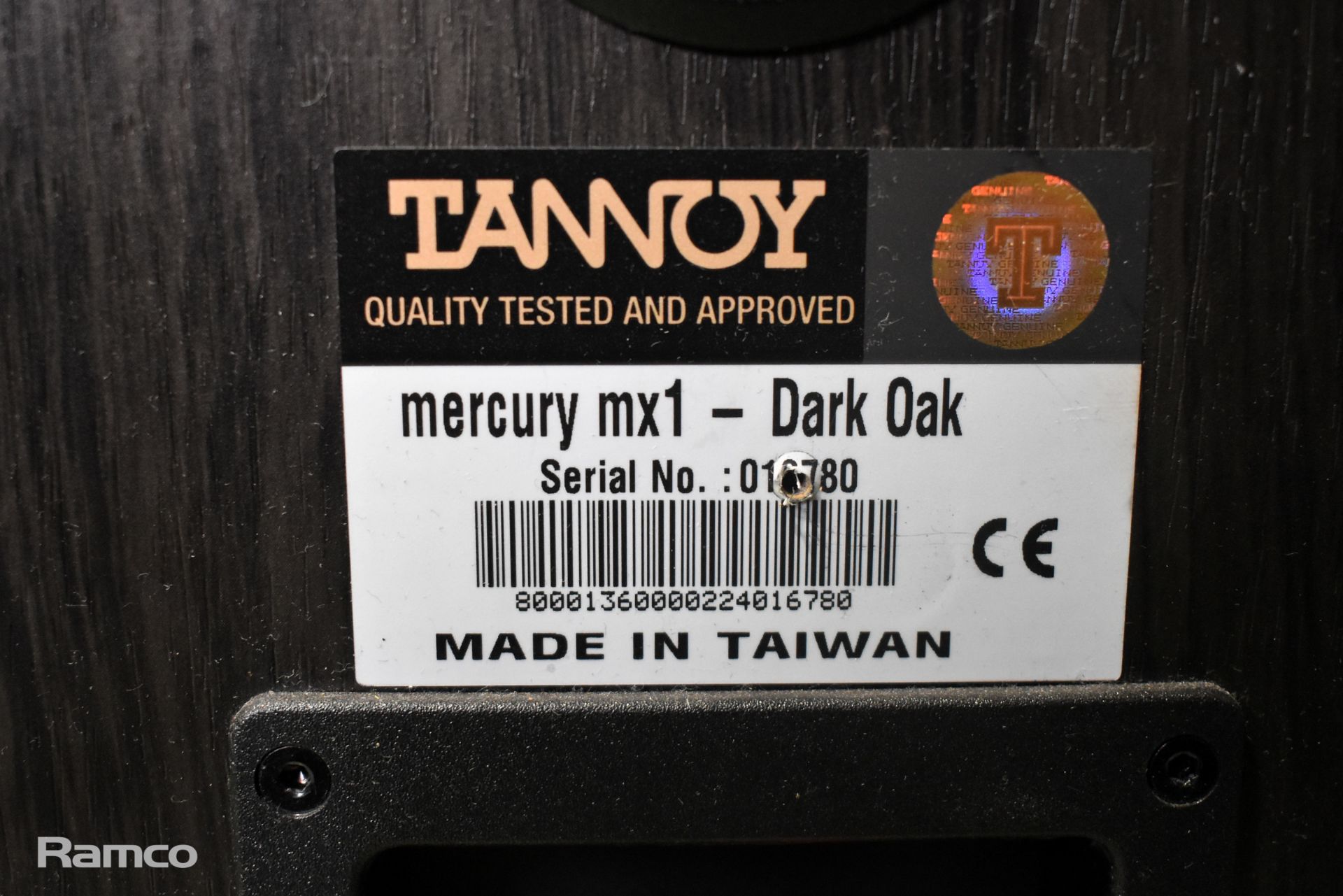 6x Tannoy mercury mx1 speakers - dark oak effect - Image 5 of 6