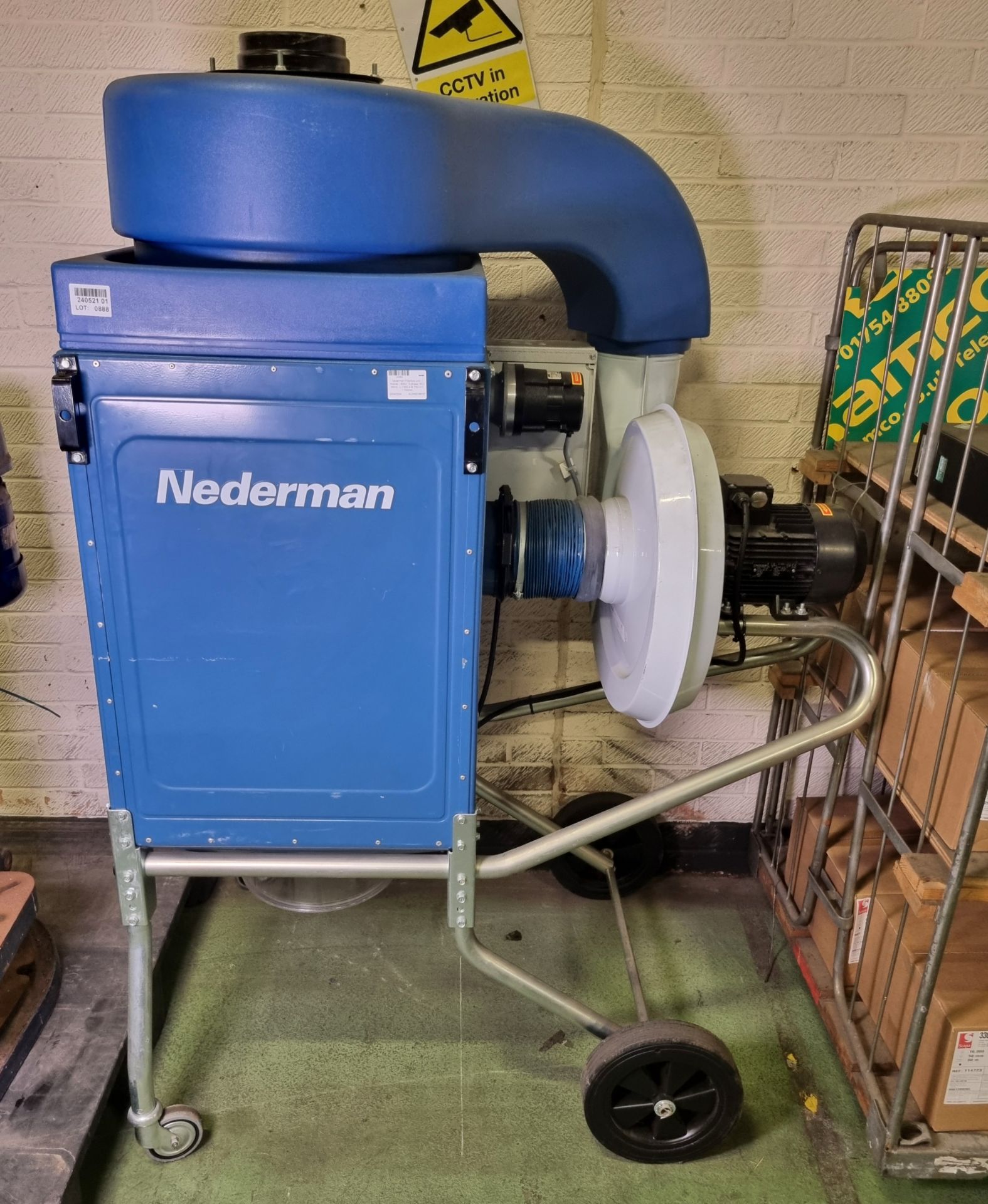 Nederman Filterbox unit - mobile - 400V - 3 phase - 50/60Hz - L 1300 x W 750 x H 1750mm