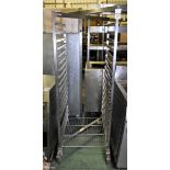 Stainless steel tray trolley - W 700 x D 600 x H 1700mm