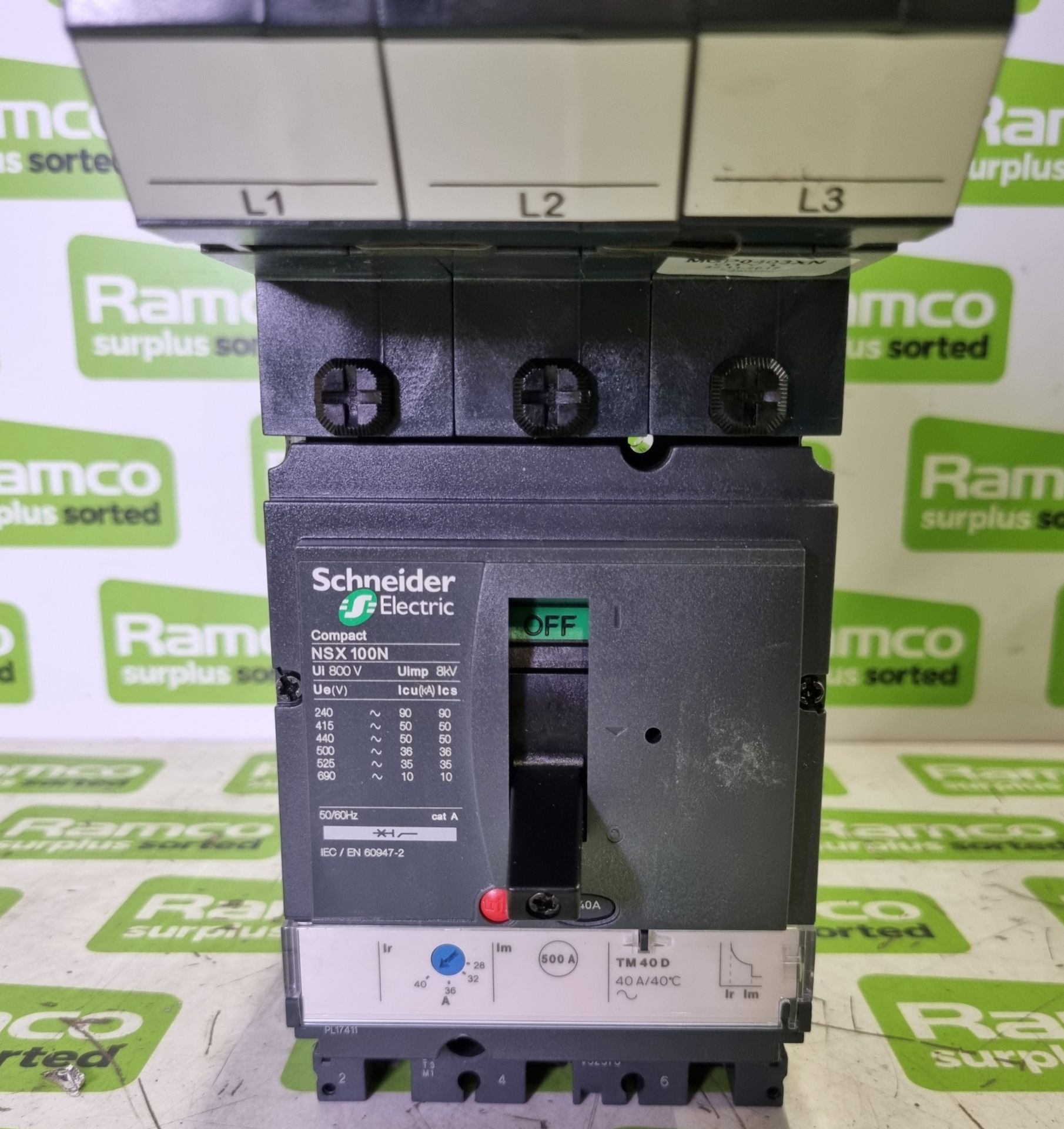 Schneider Electric MGP0403XN Powerpact 4 molded case circuit breaker - 3 phase - 415V - 40A - Image 6 of 6