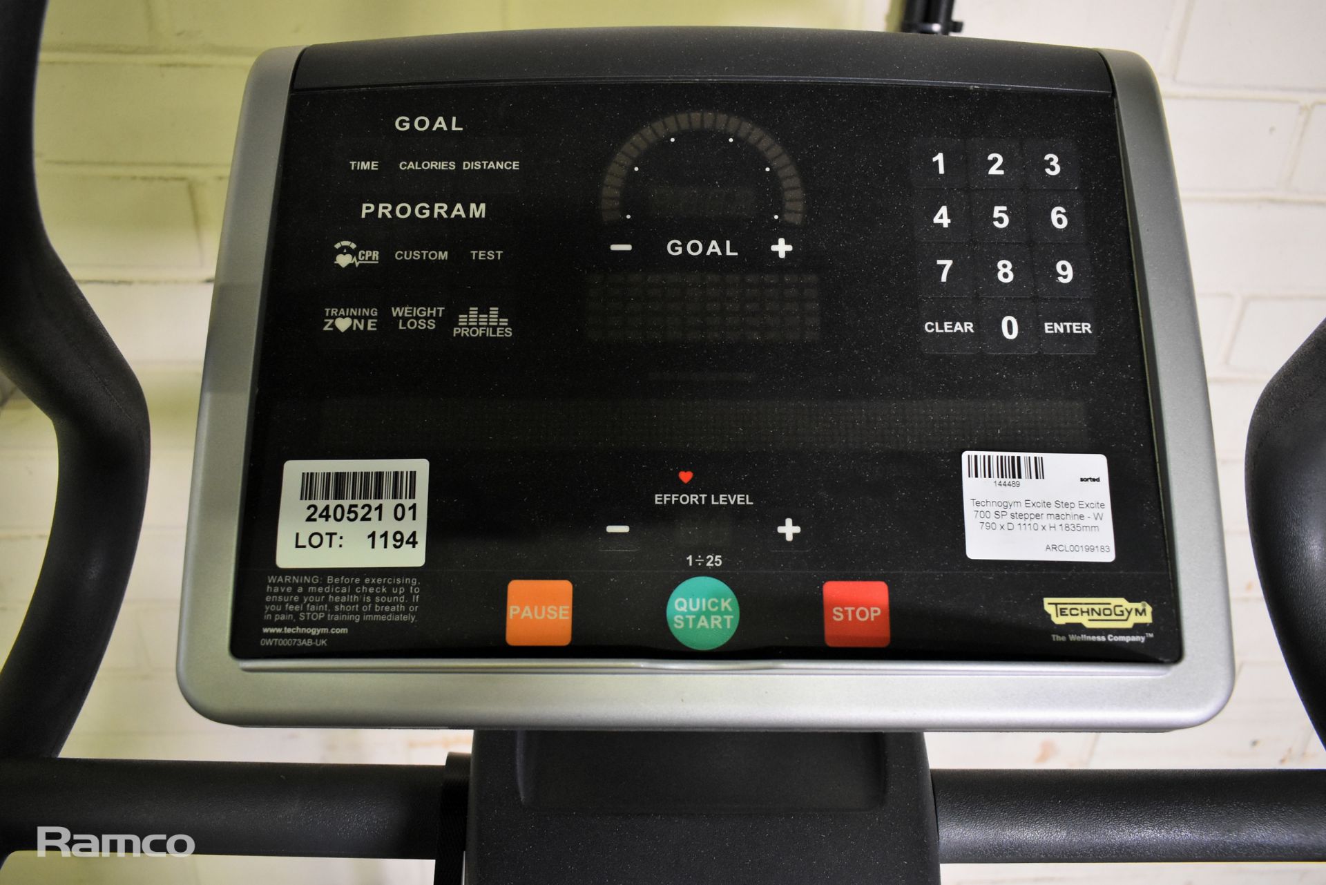 Technogym Excite Step Excite 700 SP stepper machine - W 790 x D 1110 x H 1835mm - Image 7 of 8