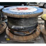 32mm 6x36 galvanised steel wire rope reel - approx weight: 1400kg