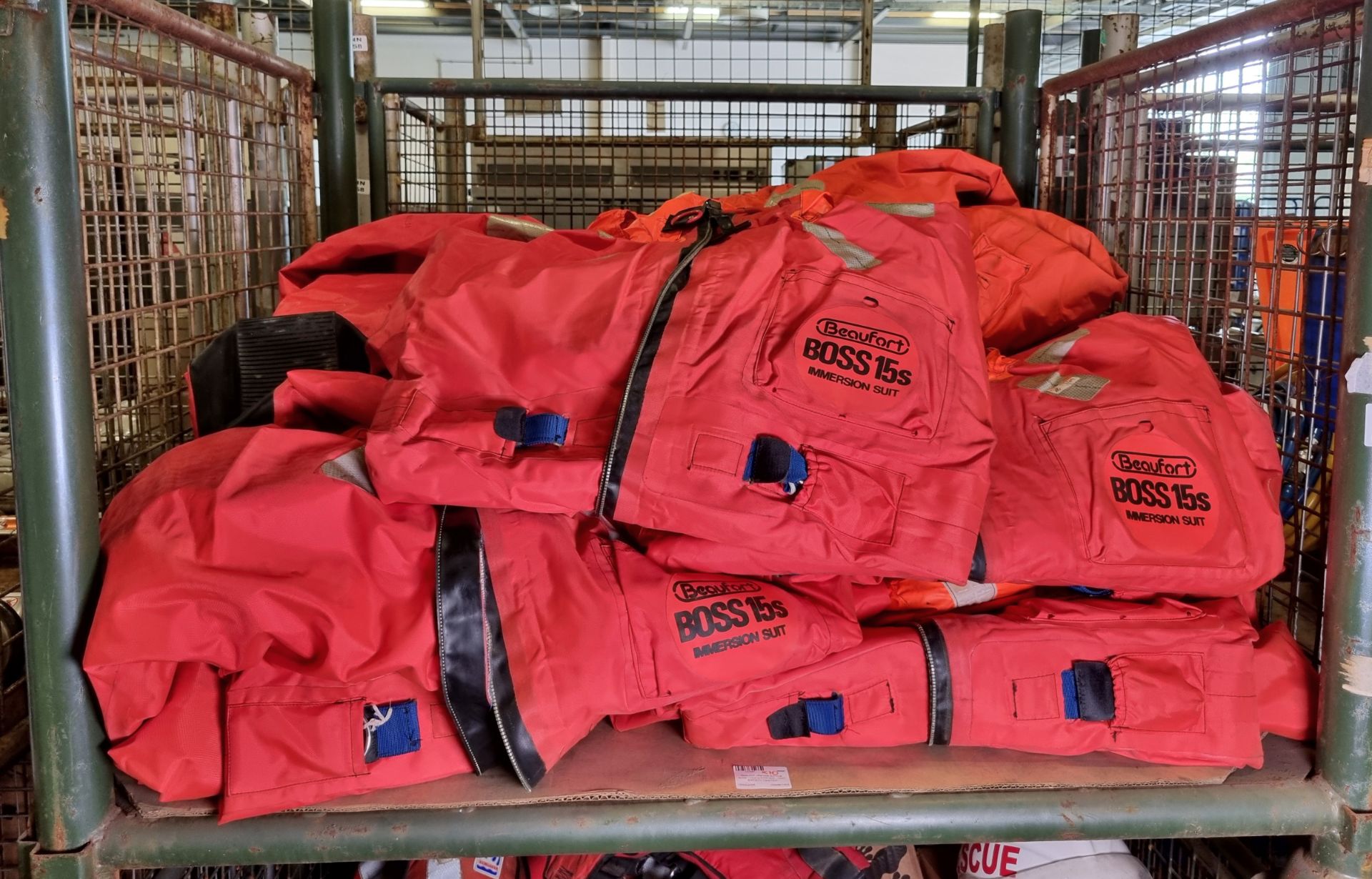 10x Beaufort offshore survival suits - UNCERTIFIED - NOT SAFETY TESTED