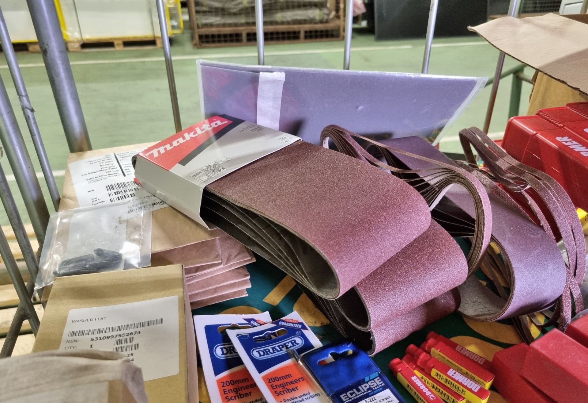 Workshop equipment and consumables - drill bits, skin pins, sandpaper belts, marker tags, - Image 5 of 9