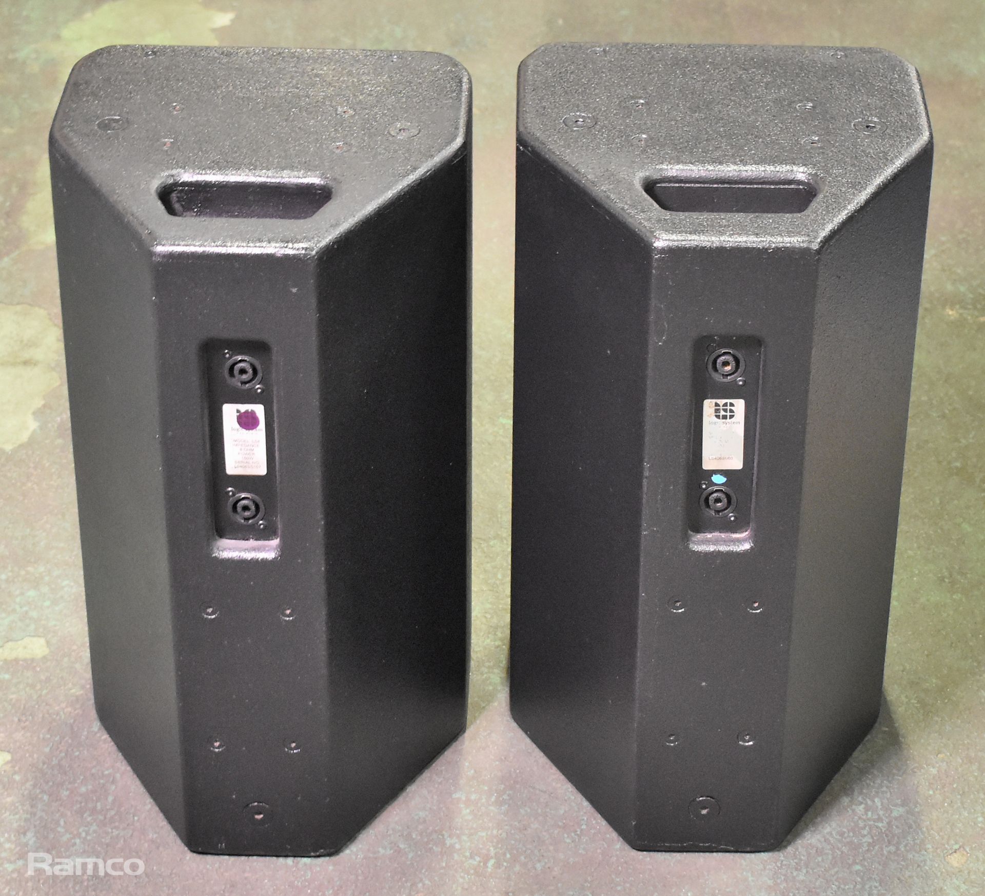 2x Logic LS8 loudspeakers - NL4 connection - recently painted with soft bag - Image 2 of 8