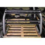 Grey dumbbell metal rack - W 1180 x D 570 x H 730mm