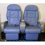 Pair of aircraft seats - W 1300 x D 770 x H 1200mm