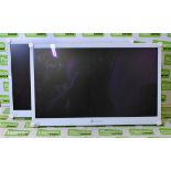 2x AG Neovo 21.5inch 1080p semi-industrial monitors with metal casing in white