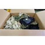 Pallet sized box of scrap textiles - weight 129kg