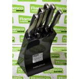 Morphy Richards Accents 5 piece knife block set - age 18+ bidders only