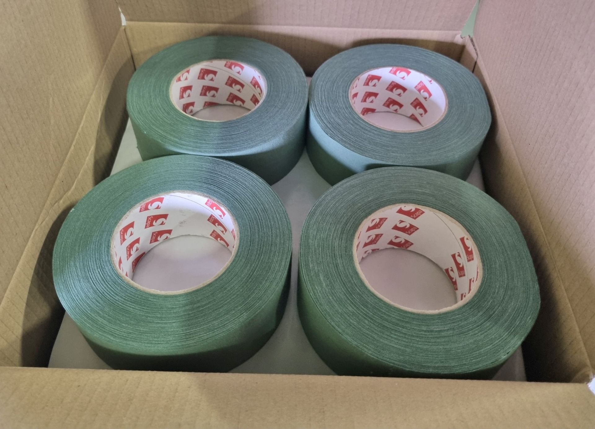 2x boxes of Scapa 3302 uncoated cotton cloth adhesive tape - olive green - 50mm x 50m - Image 3 of 4