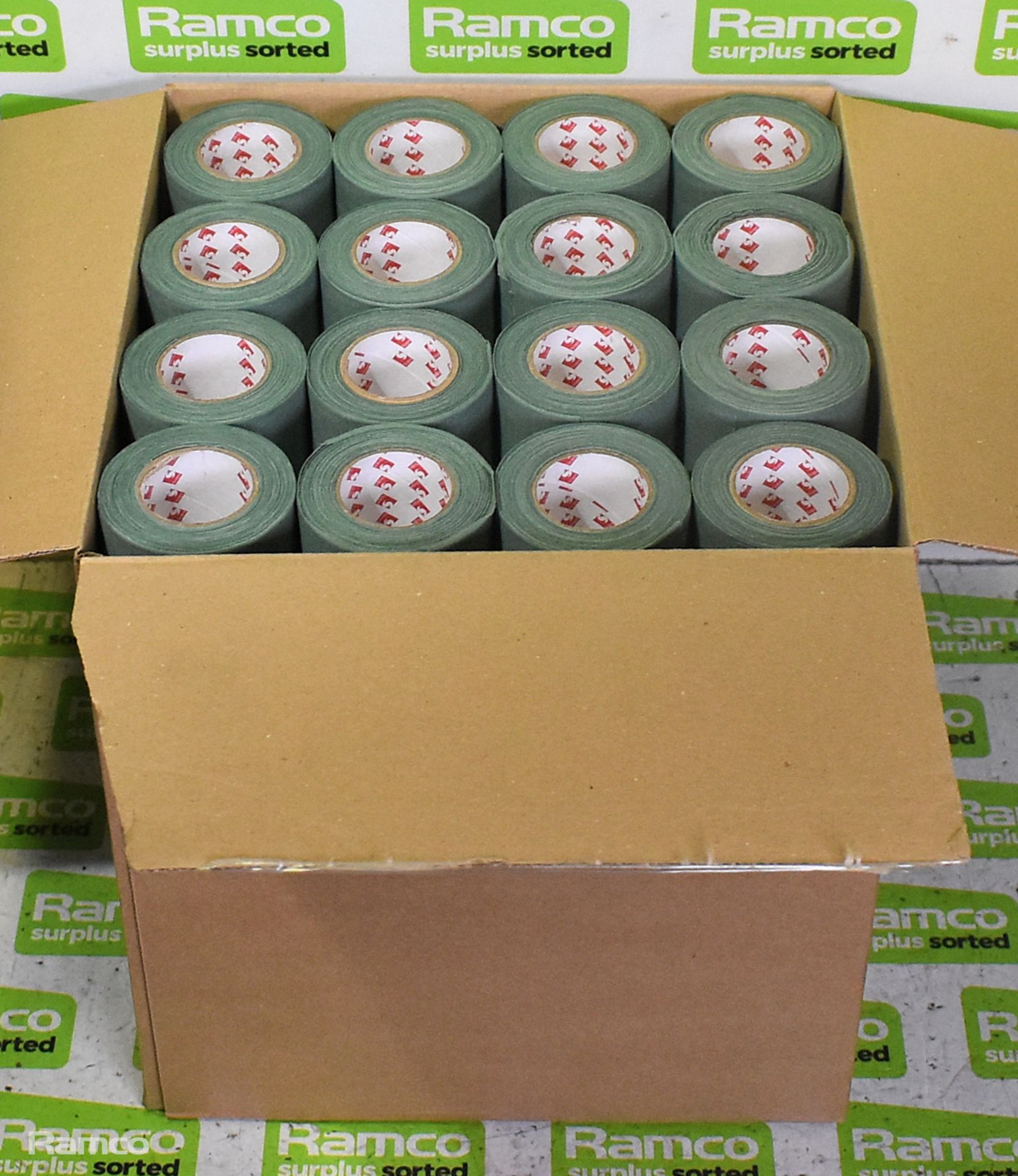 2x boxes of Scapa 3302 green adhesive cloth tape - 50mm x 10m - 96 rolls per box - Image 3 of 4