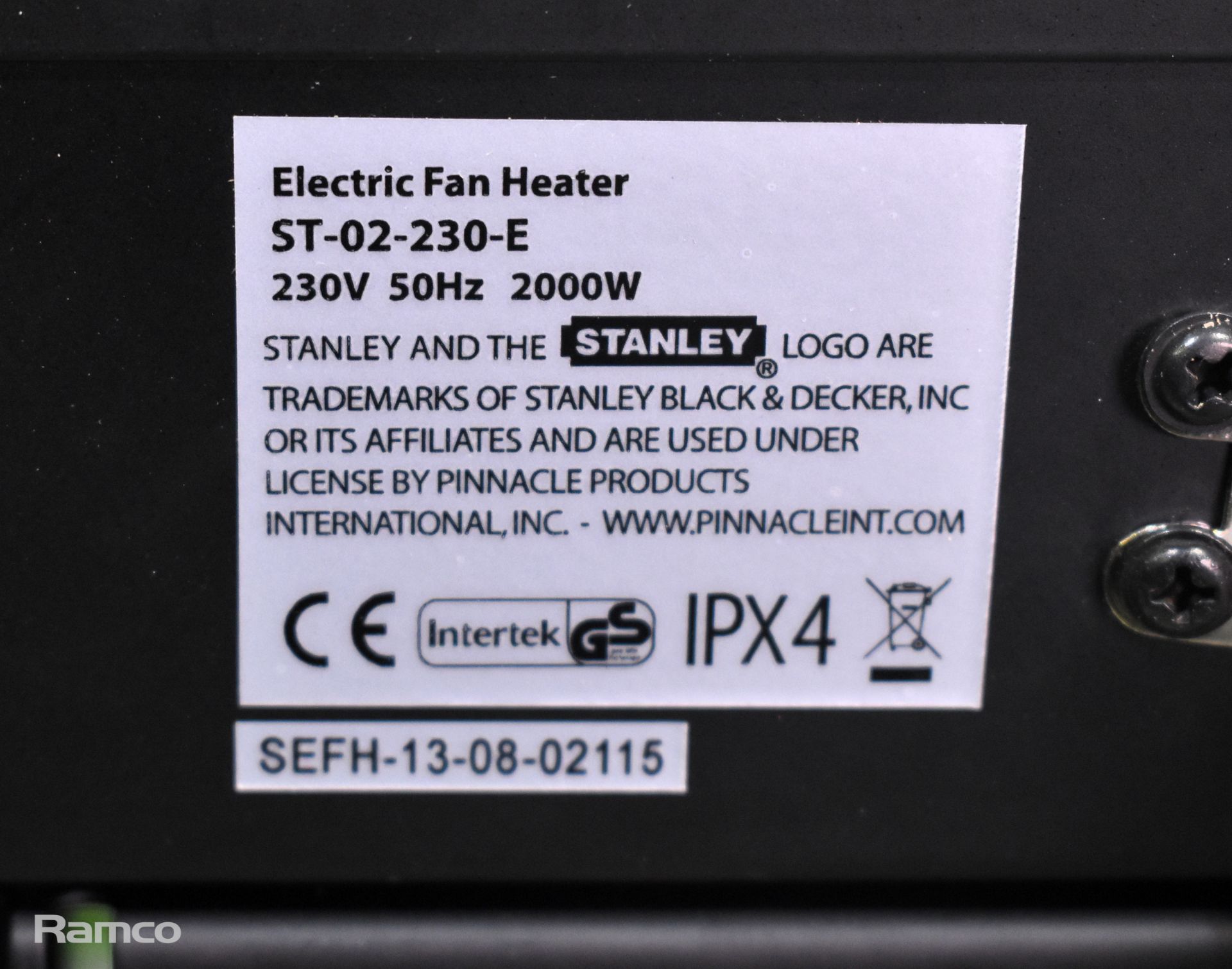 Stanley 2.0kW fan heater - Image 3 of 3