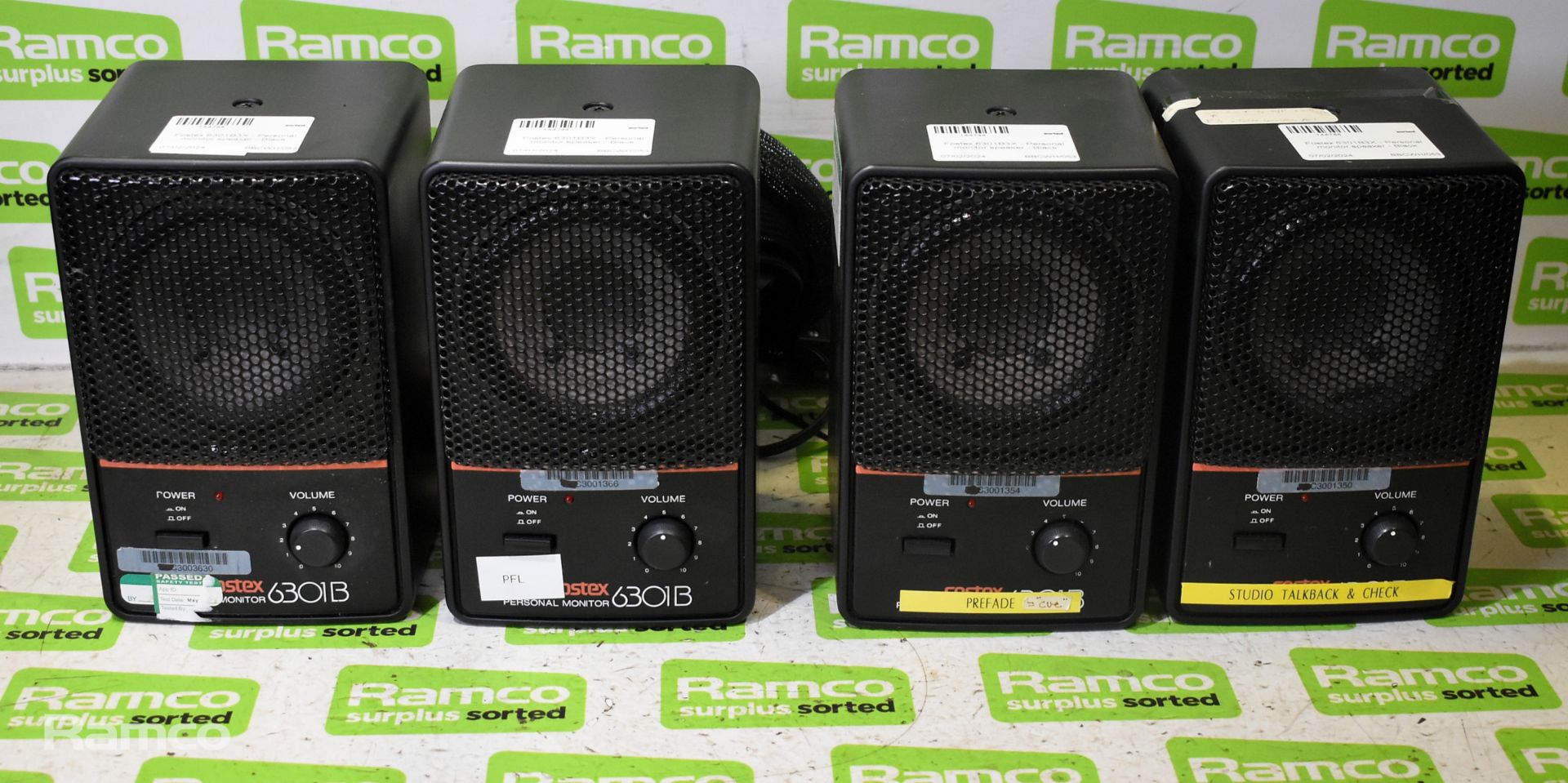 4x Fostex 6301B3X Personal monitor speakers - Black