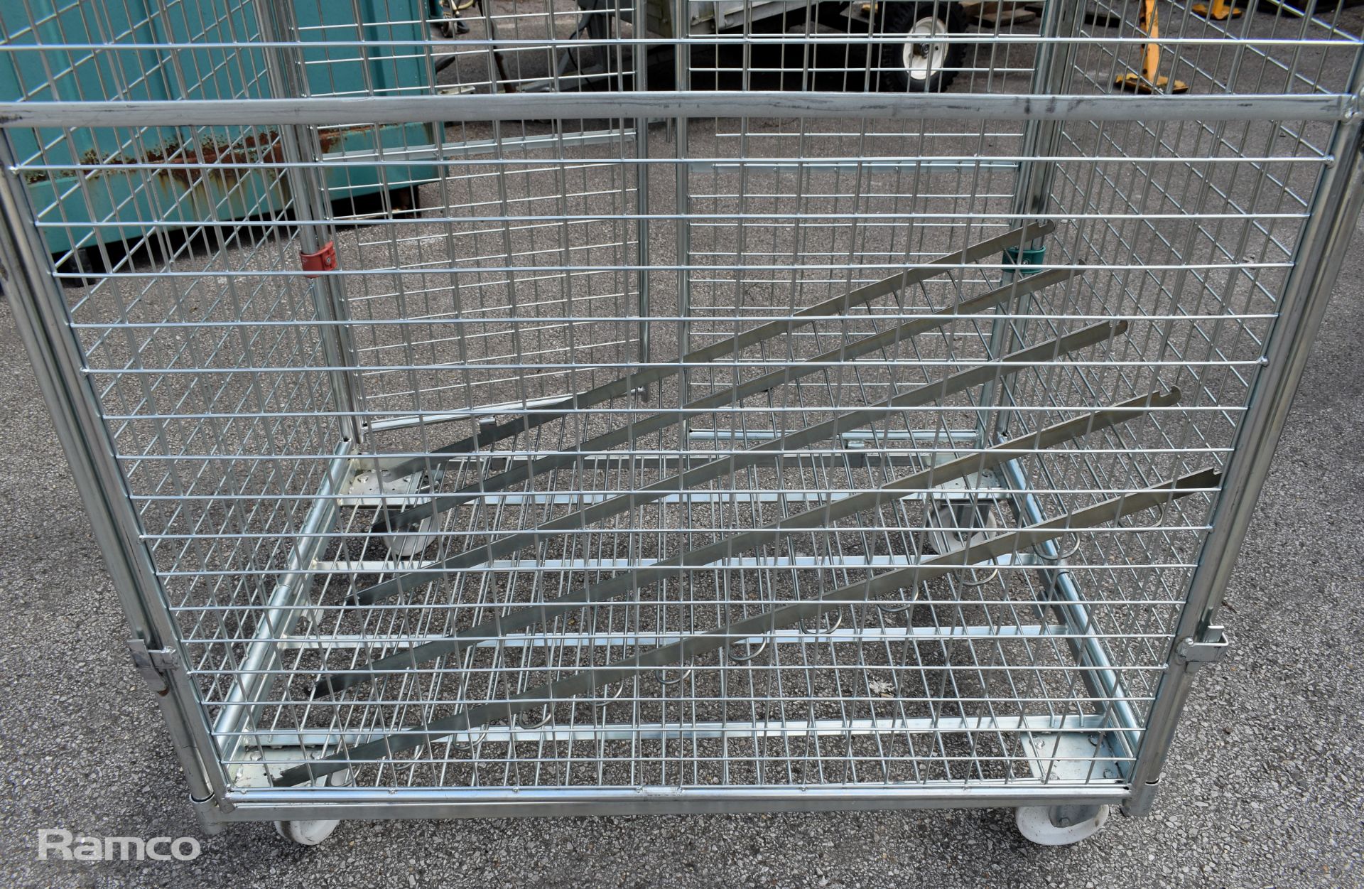 Mobile metal cage trolley - W 1200 x D 830 x H 1855mm - Bild 2 aus 4