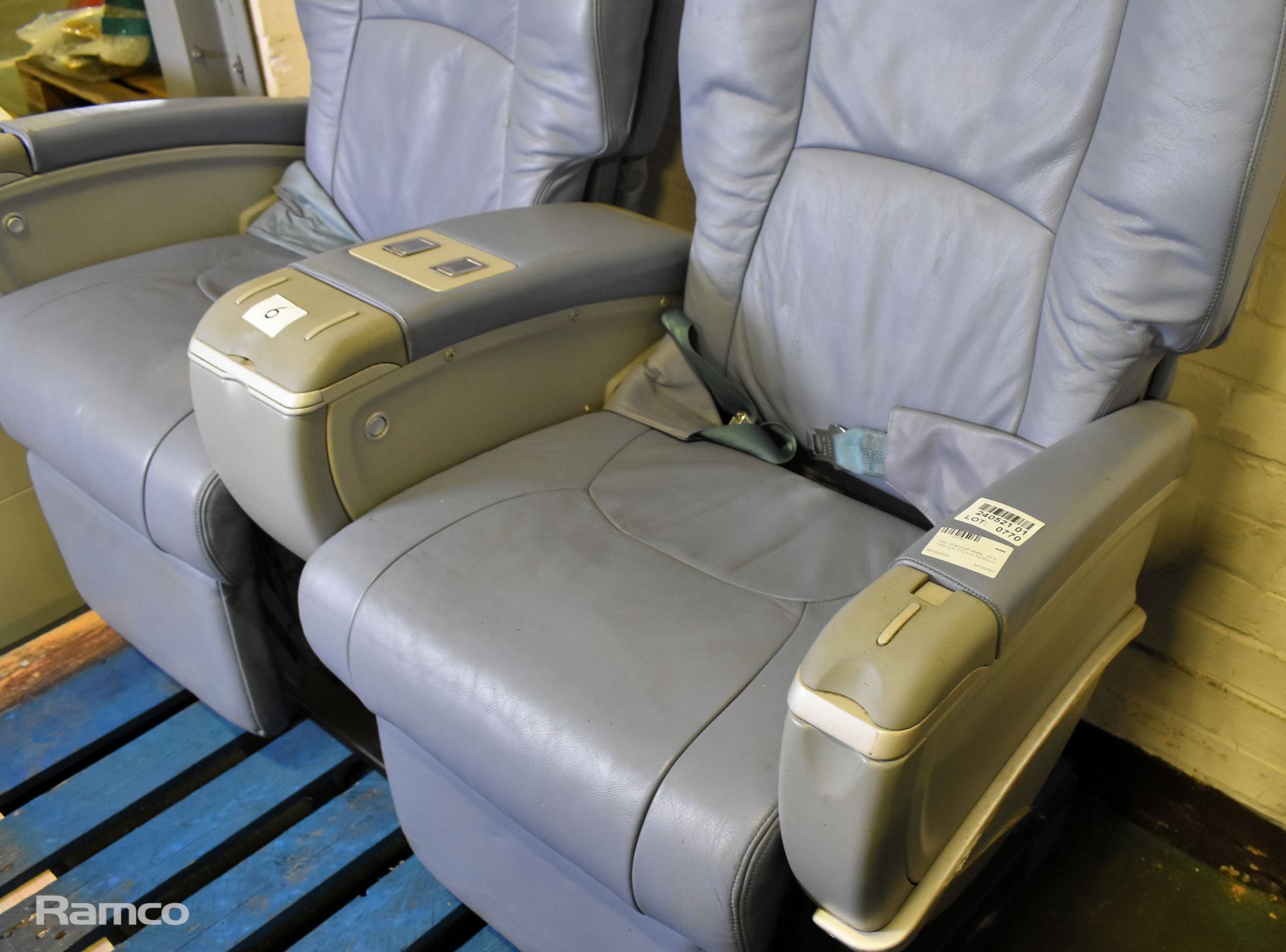 Pair of aircraft seats - W 1300 x D 770 x H 1200mm - Image 2 of 8