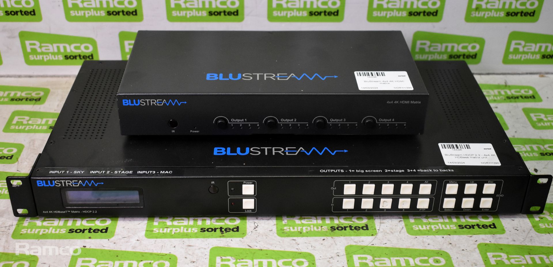 BluStream HDCP 2.2 - 4x4 4K HDBase matrix unit, BluStream 4x4 4K HDMI matrix, see desc. for more - Image 5 of 14