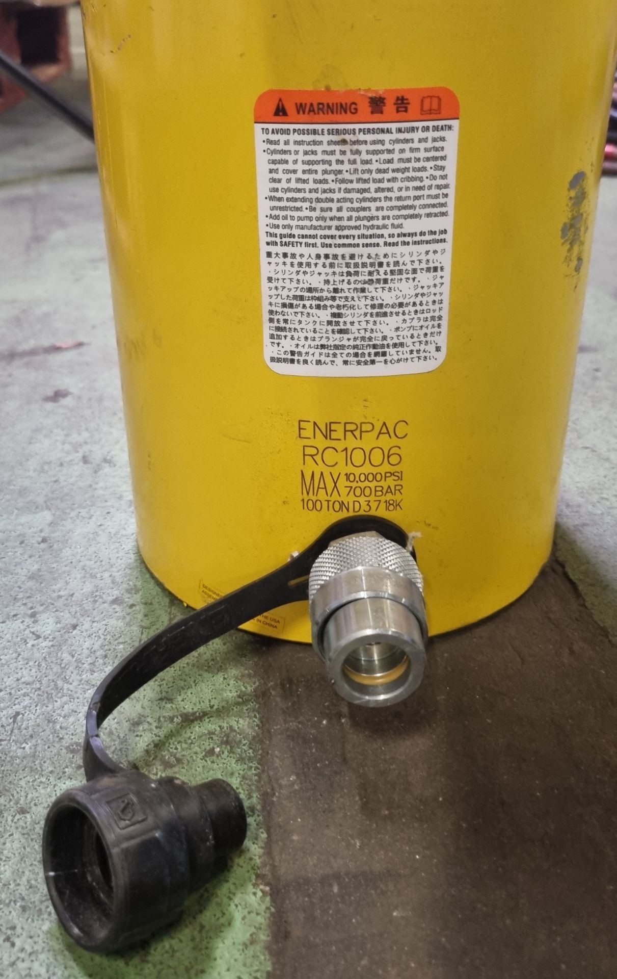 Enerpac RC1006 hydraulic cylinder - 100 ton - 10000 PSI (700 BAR) - Image 4 of 4