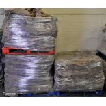 3x pallets of hessian sacks - L 700 x W 2 x H 1000mm - cut open on side