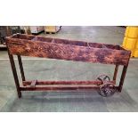 Wooden display cart - L 1600 x W 350 x H 900mm