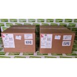 2x boxes of Scapa 3302 uncoated cotton cloth adhesive tape - olive green - 50mm x 50m