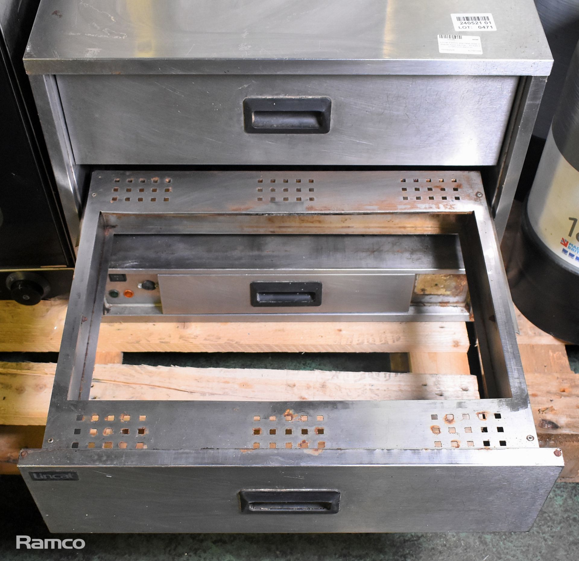 Lincat FWDG stainless steel 2 drawer food warmer - W 620 x D 580 x H 490mm - Bild 4 aus 7