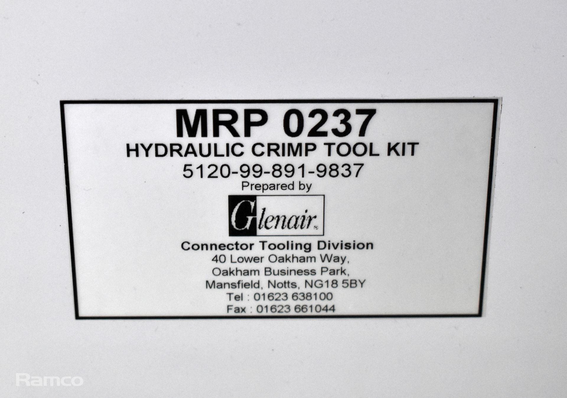 Glenair MRP0237 hand hydraulic crimping tool kit - Image 10 of 10