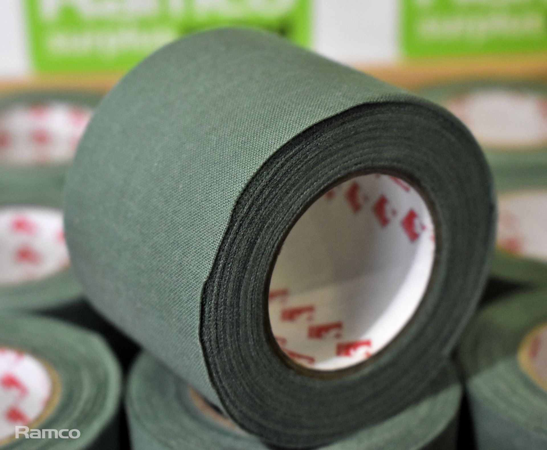 2x boxes of Scapa 3302 green adhesive cloth tape - 50mm x 10m - 96 rolls per box - Image 2 of 3